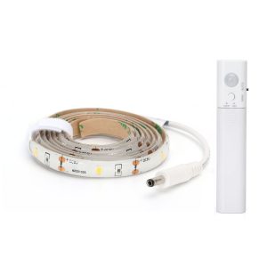 Foto principale Striscia Led a Batteria per armadio 2,4W SMD 5050 1 metro IP20 con sensore di movimento Bianco Freddo 6500K Wisdom