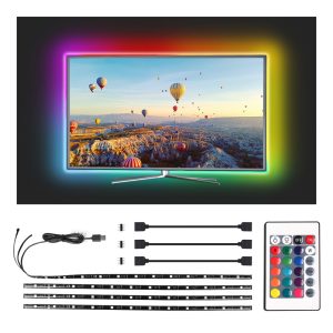 Foto principale Striscia Led USB 5V retroilluminazione per TV 2,5W SMD 5050 4x50cm IP65 RGB Aigostar