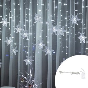 Foto principale Tenda luminosa con Fiocchi di neve 3 metri da 168 Led Bianco Freddo Wisdom