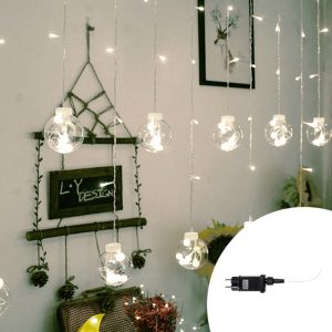 Foto principale Tenda luminosa con Sfere 3 metri da 168 Led Bianco Freddo Wisdom