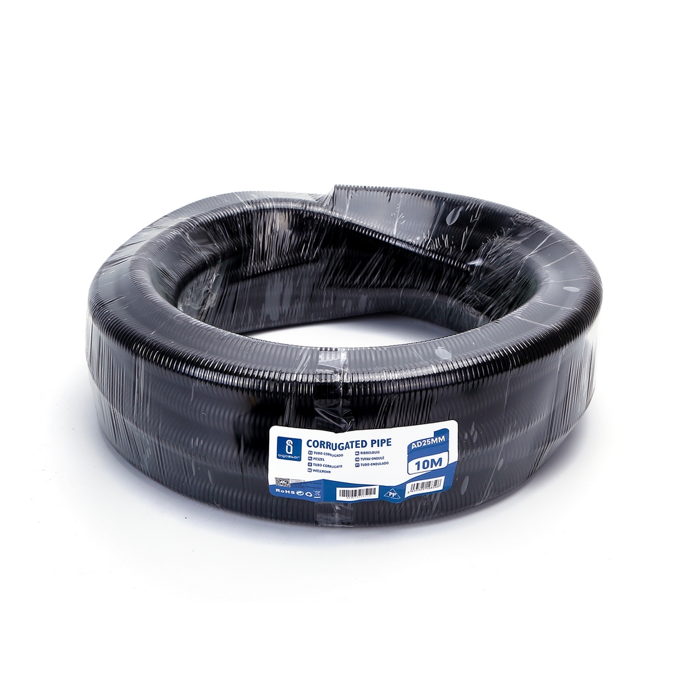 Tubo Corrugato Nero Diametro 25mm Matassa da 25 Metri