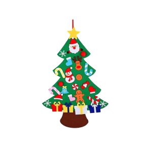 Foto principale Albero di Natale in feltro DIY 90 cm 26 pezzi da parete Wisdom