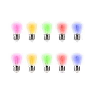 Foto principale Confezione da 10 Lampadine Led per catena di luci E27 ST45 2W Multicolore Wisdom