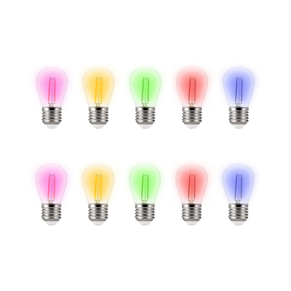 Foto principale Confezione da 10 Lampadine Led per catena di luci E27 ST45 2W Multicolore Wisdom