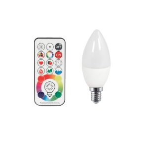 Foto principale Lampadina Led C37 E14 5W + 5W RGBW Dimmerabile con telecomando Wisdom