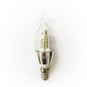 Foto principale Lampadina Led E14 CL37 a colpo di vento 5W Argento Bianco Freddo 6500K Wisdom