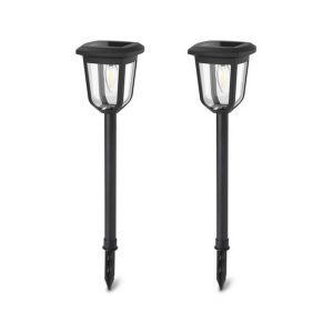 Foto principale Lampioncino segnapassi Led Elf 0,3W Nero con pannello solare IP44 Bianco caldo 3000K con sensore crepuscolare Aigostar