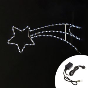 Foto principale Stella Cometa luminosa 83cm da 66 Led Bianco Freddo da esterno Wisdom