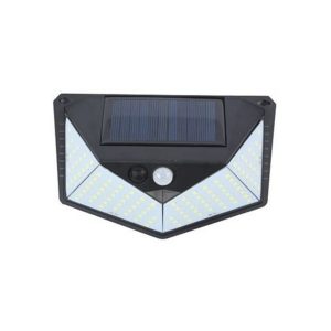 Foto principale Applique 109 Led Nero con pannello solare IP44 Bianco freddo 6500K con sensore crepuscolare e di movimento Elbat