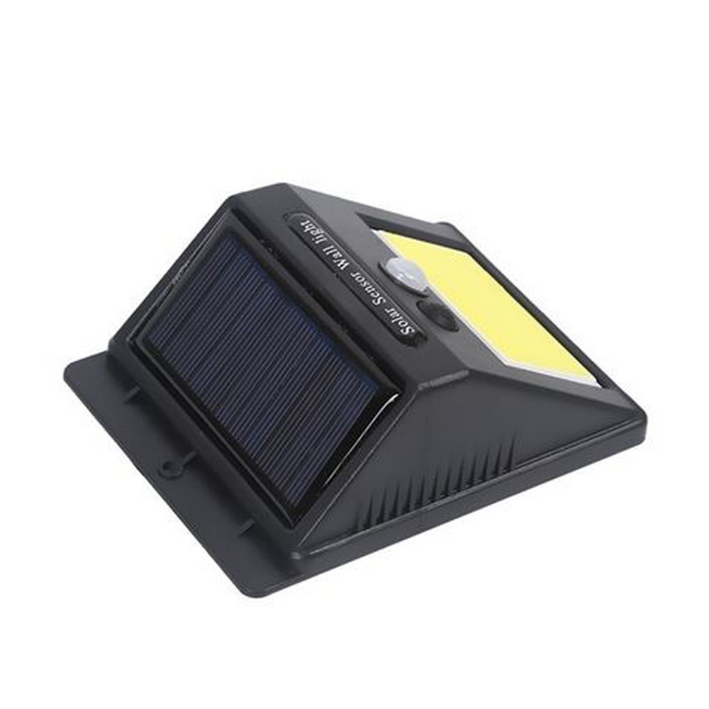 Applique Led COB Nero con pannello solare IP44 Bianco freddo 6500K con sensore crepuscolare e di movimento Elbat - Foto 2