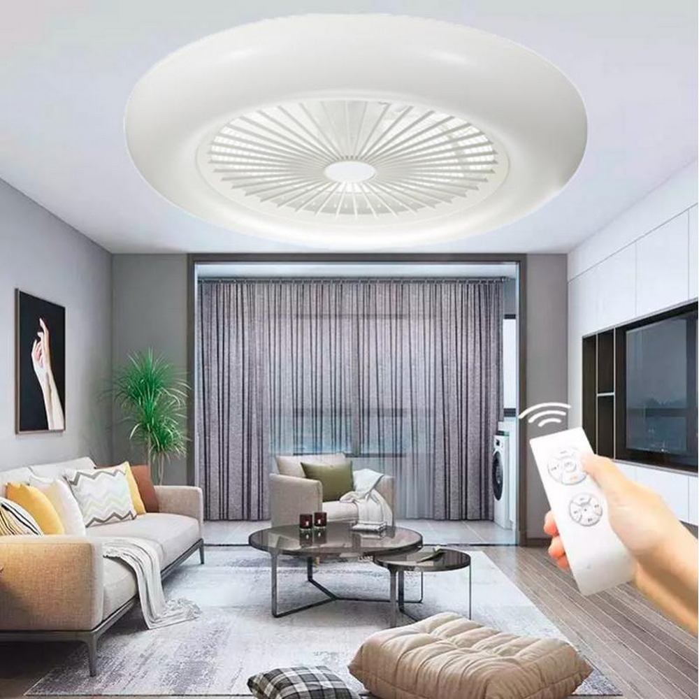 Lampadario Ventilatore da soffitto Aero 40W illuminazione Led regolabile  con telecomando LEDme 