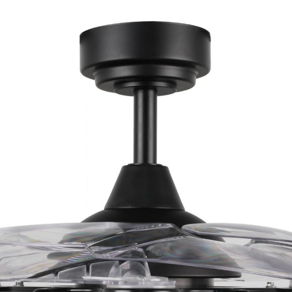 Lampadario Ventilatore da soffitto Black Aqua 36W illuminazione Led regolabile con telecomando LEDme - Foto 5