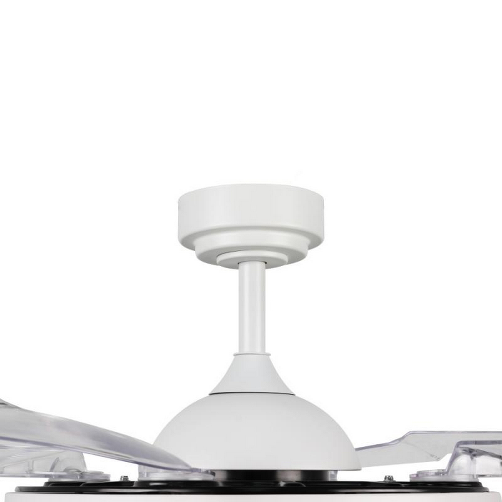 Lampadario Ventilatore da soffitto White Aqua 36W illuminazione Led regolabile con telecomando LEDme - Foto 4