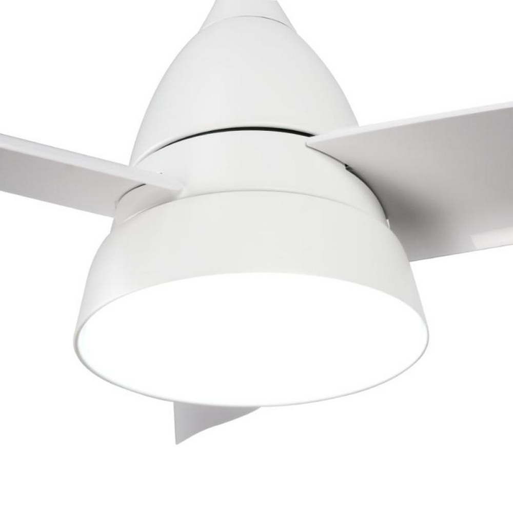 Lampadario Ventilatore da soffitto White Silence 24W illuminazione Led regolabile con telecomando LEDme - Foto 2