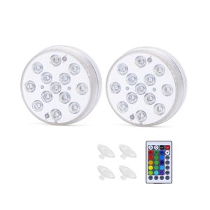 Foto principale Luce Led per piscina RGB 0,25W con ventosa e telecomando confezione 2 pz Aigostar