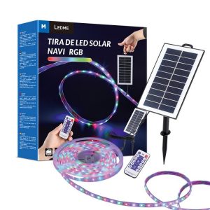 Foto principale Striscia Led 4W con pannello solare SMD 2835 5 metri IP68 RGB LEDme