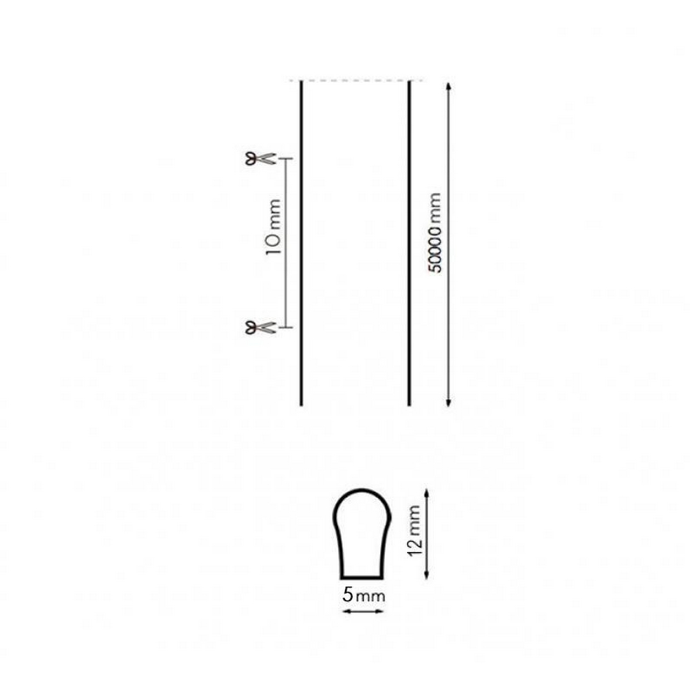 Striscia Led flessibile Neon Flex modellabile 12V 14W/m Bobina 50 metri IP65 Bianco Caldo 2700K LEDme - Foto 1