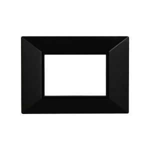 Foto principale Placca 3 moduli 503 in plastica nera Piramide compatibile BTicino Axolute