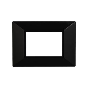Foto principale Placca 3 moduli 503 in plastica nera Piramide compatibile BTicino Axolute
