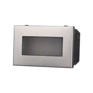 Foto principale Segnapasso Led 3 moduli 2,4W da incasso per scatola 503 grigio IP20 Bianco caldo 3000K compatibile BTicino Axolute