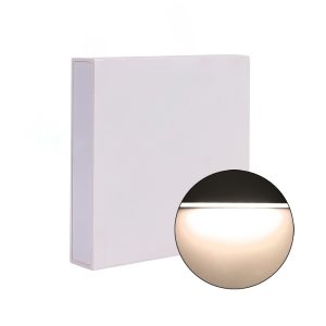 Foto principale Applique Led da parete slim 12W quadrata Bianco Doppia emissione Bianco caldo 3000K Wisdom