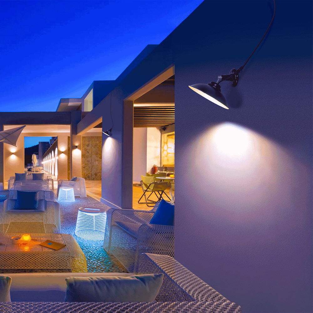 4 Lampade Da Parete Solari RGB Con 7 Colori: Auto ON/OFF, IP65 Impermeabili Per Esterno (recinzione, Veranda, Garage)