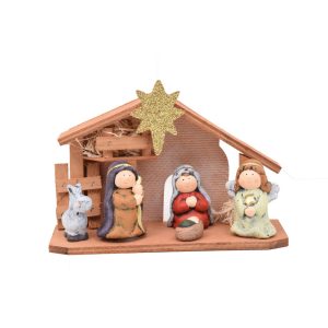 Foto principale Presepe natività Angelo illuminata con luce Led 22,5×8,5×16 cm Bianco caldo Viscio