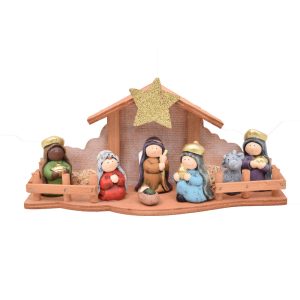 Foto principale Presepe natività Stella illuminata con luce Led 33x11x17 cm Bianco caldo Viscio