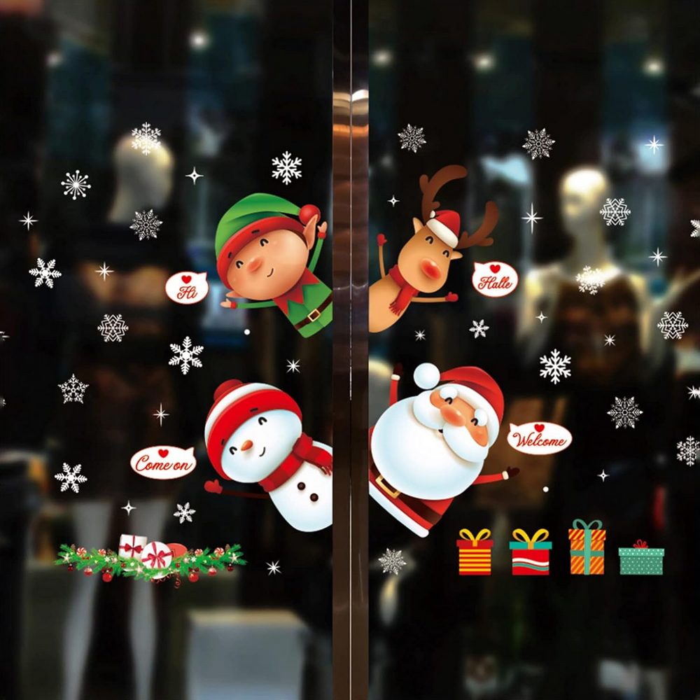 Stickers adesivo di Natale per finestre con personaggi Wisdom 