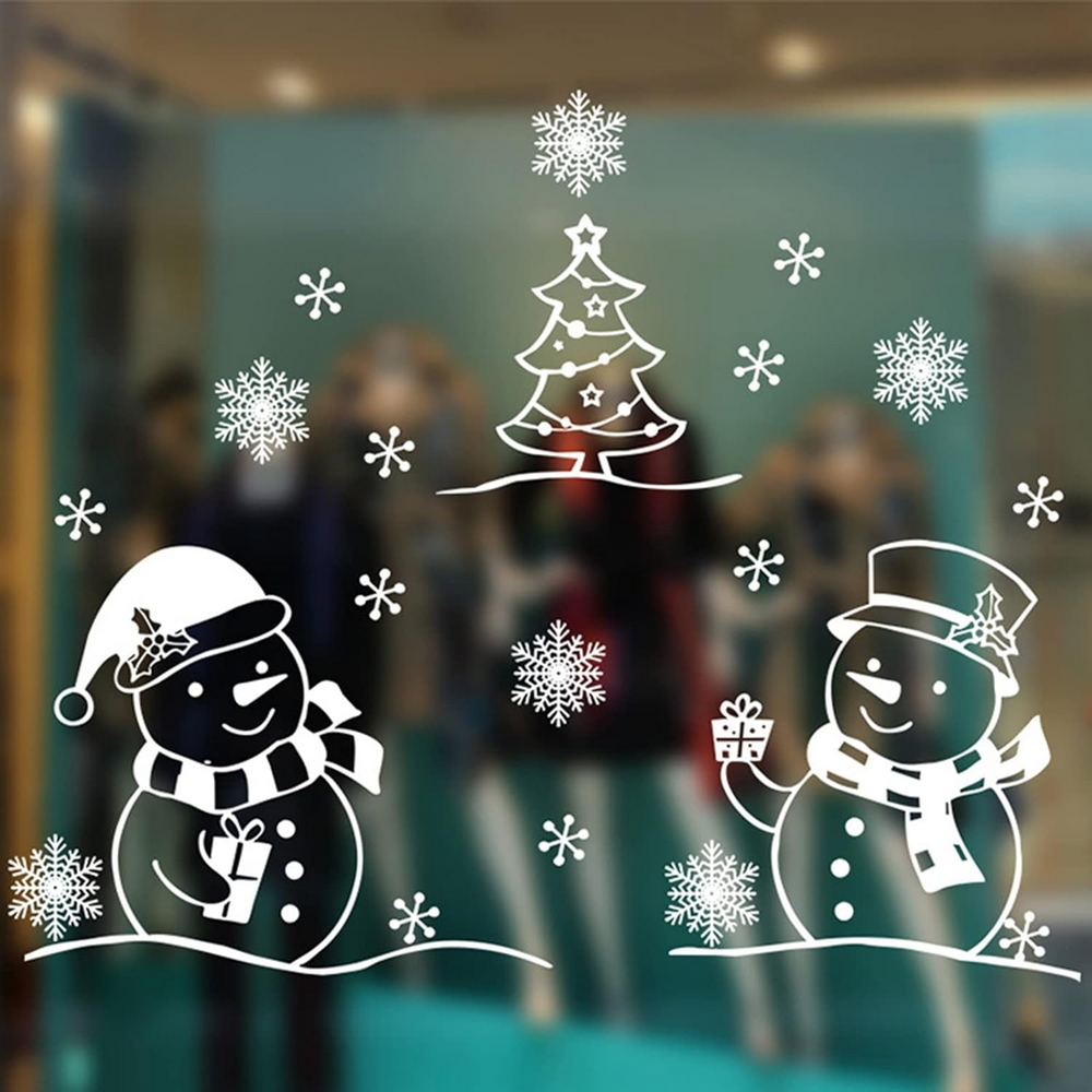 Foto principale Stickers adesivo di Natale per finestre con Pupazzo di neve Wisdom