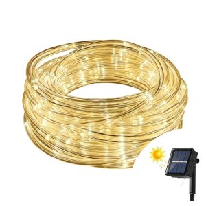 Foto principale Tubo luminoso con pannello solare 10 metri da esterno 200 Led Bianco Caldo Wisdom