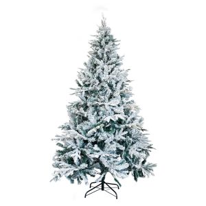 Foto principale Albero di Natale innevato 210cm verde e bianco Wisdom