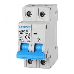 Foto principale Interruttore automatico magnetotermico modulare 2P 6A 6KA 220V Ettroit