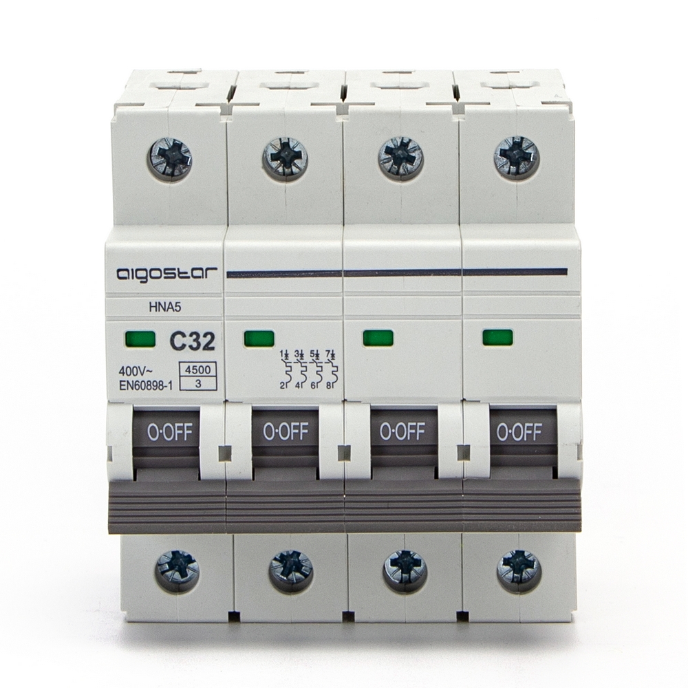 Interruttore automatico magnetotermico modulare 4P 32A Aigostar - Foto 1