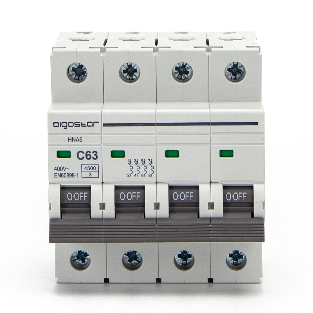 Interruttore automatico magnetotermico modulare 4P 63A Aigostar - Foto 1