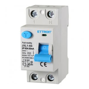 Foto principale Interruttore differenziale puro Salvavita modulare 2P 63A 30mA 6KA 220V Ettroit