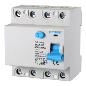 Foto principale Interruttore differenziale puro Salvavita modulare 4P 63A 30mA 6KA 380V Ettroit