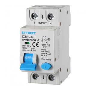 Foto principale Interruttore magnetotermico differenziale modulare 1P+N 10A 30mA 4.5KA 220V Ettroit