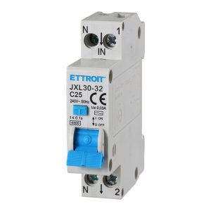 Foto principale Interruttore magnetotermico differenziale modulare compatto 1P+N 25A 30mA 4.5KA 220V Ettroit