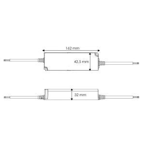 Alimentazione LED DC24V W IP67 GLP impermeabile
