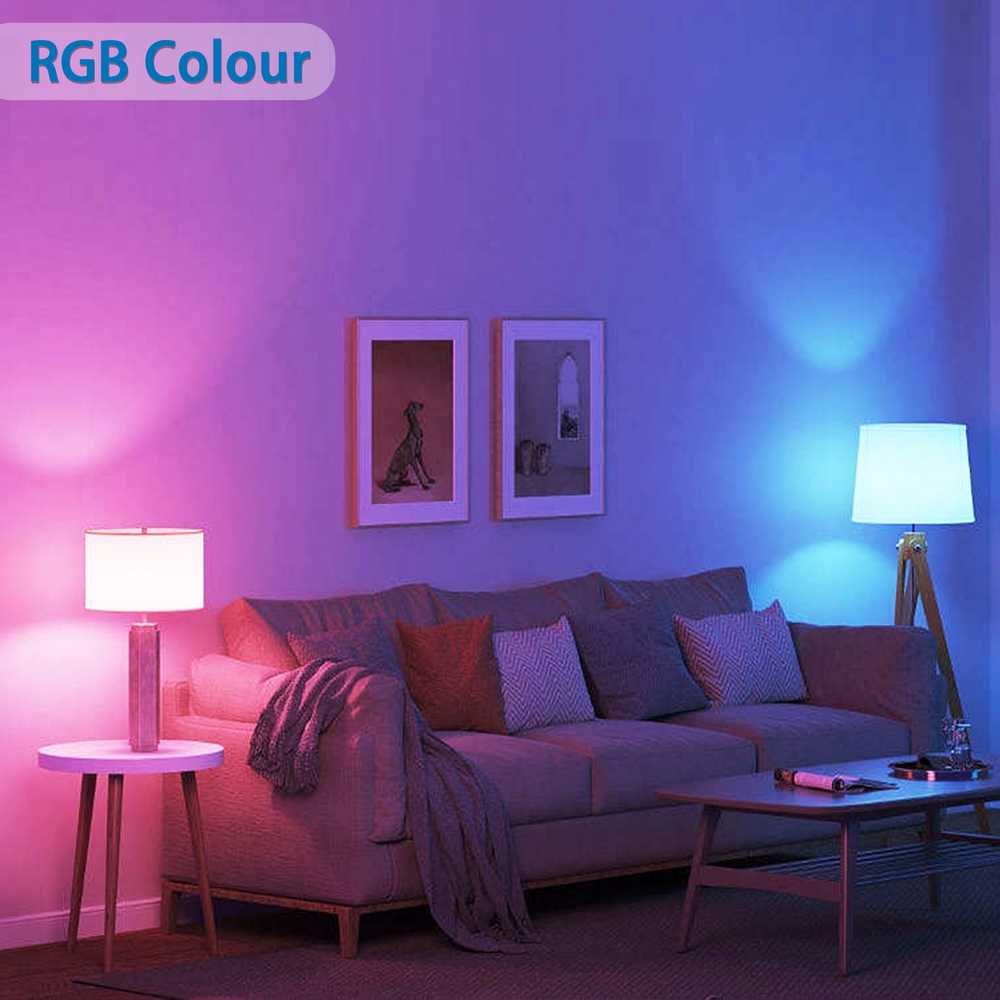 2 LAMPADINE LED E 14 5 W G 45 SMART WIFI RGB COMPATIBILI  ECHO ALEXA  GOOGLE HOME AIGOSTAR - ILLUMINAZIONE