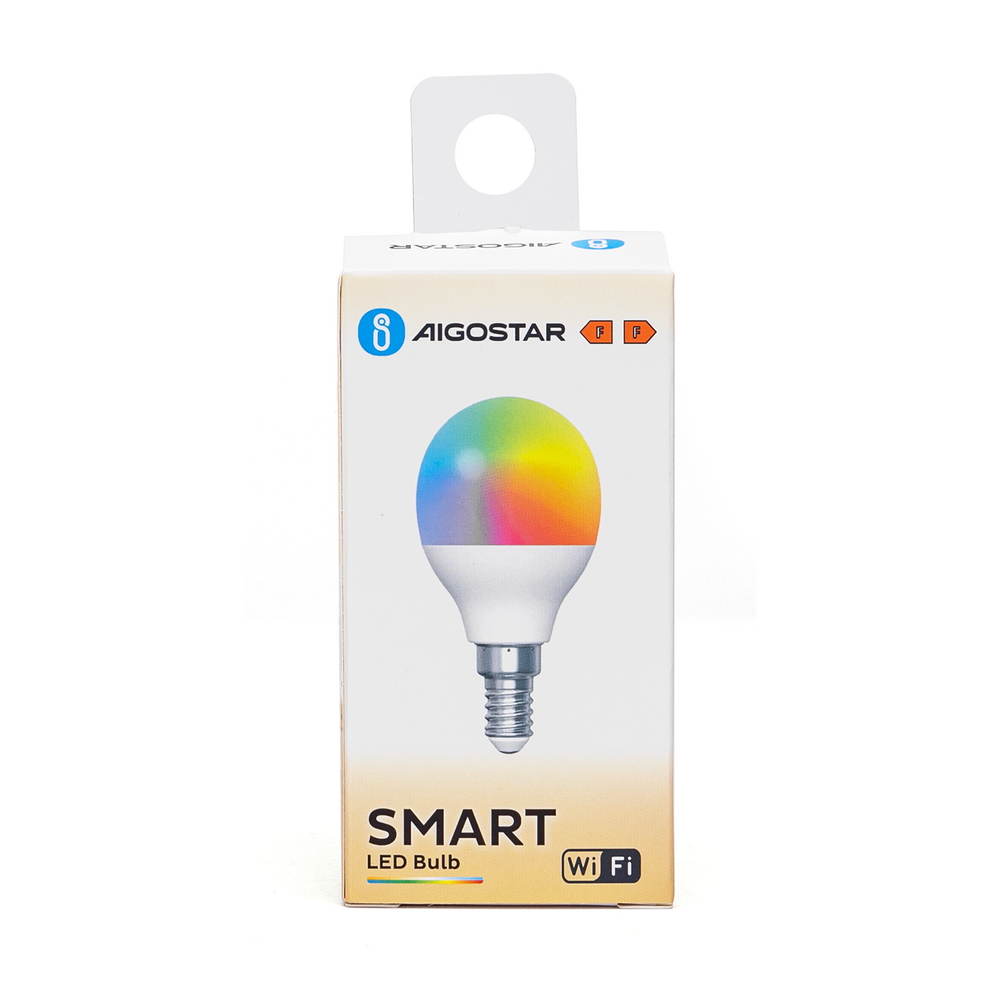 Lampadina Led Smart G45 E14 6,5W WiFi RGB CCT luce regolabile e dimmerabile Aigostar - Foto 7