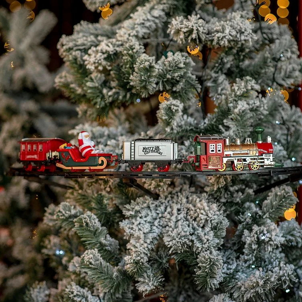 Trenino con binario applicabile all’Albero di Natale diametro 87,5cm Wisdom - Foto 1