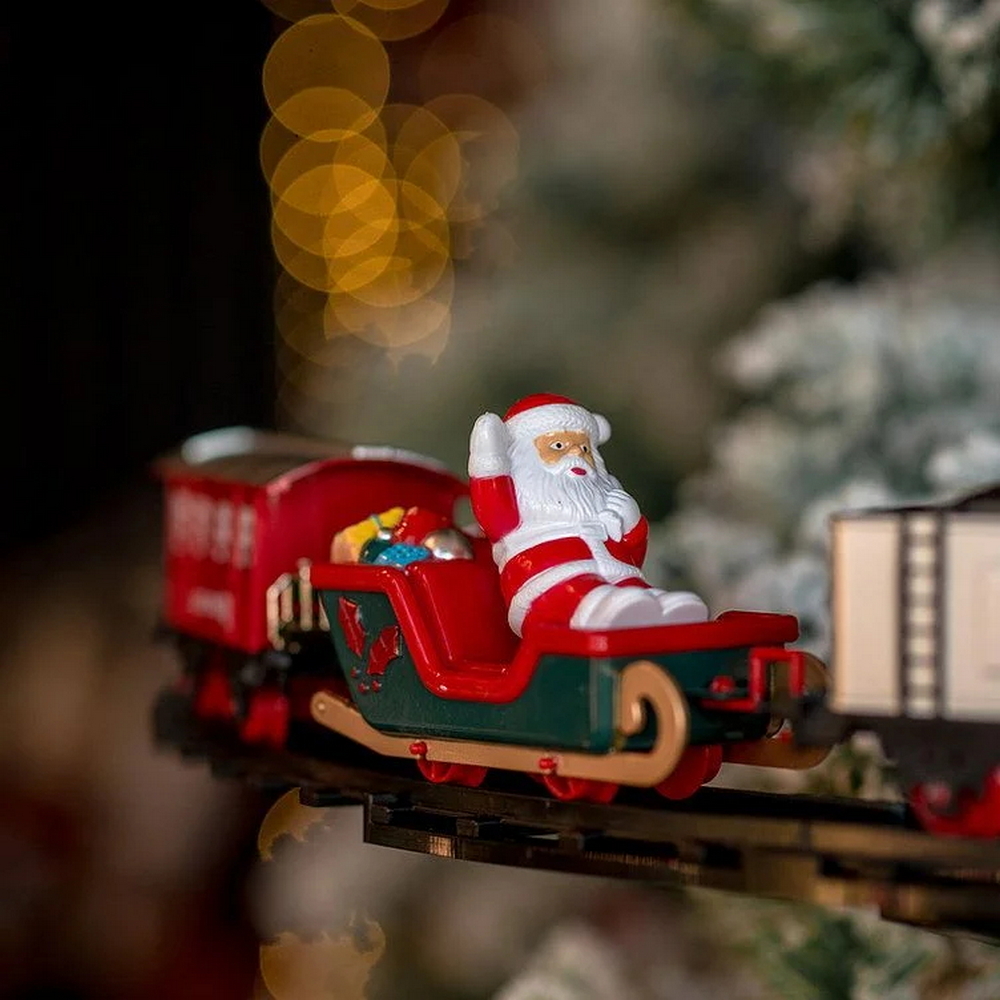 Trenino con binario applicabile all’Albero di Natale diametro 87,5cm Wisdom - Foto 4