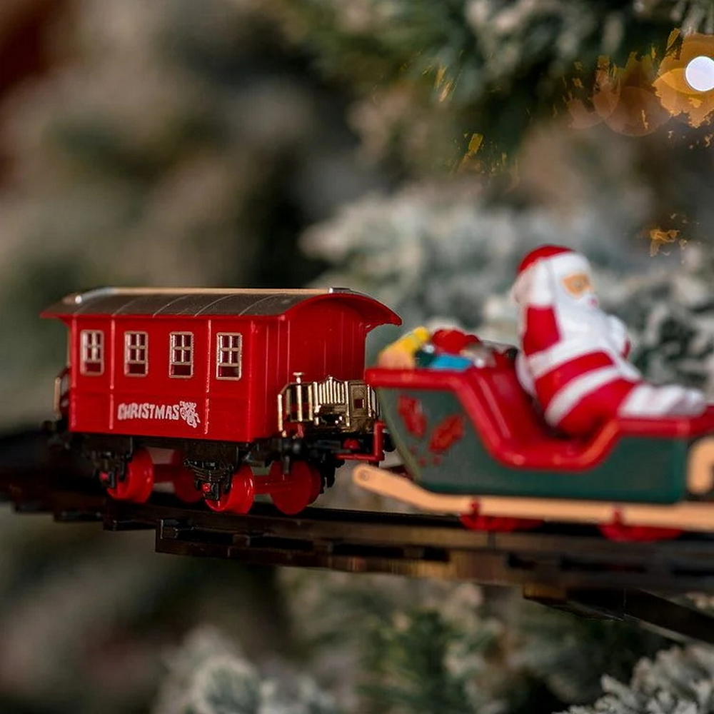 Trenino con binario applicabile all’Albero di Natale diametro 87,5cm Wisdom - Foto 5