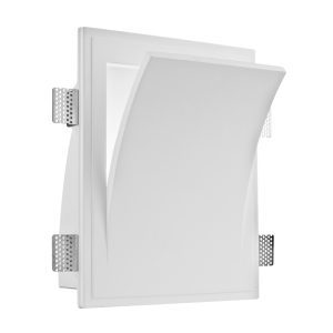 Foto principale Applique da parete in gesso E14 da incasso quadrata Novaline