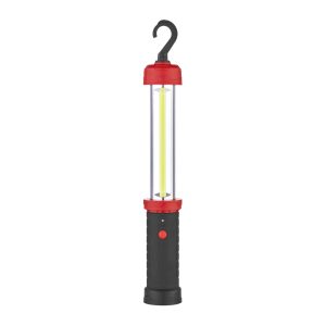 Foto principale Lampada Led COB da lavoro Nera e rossa estensibile con calamita a batteria USB Bianco freddo 6000K Novaline