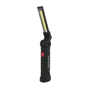 Foto principale Lampada Led COB da lavoro Nera pieghevole con calamita a batteria USB Bianco freddo 6000K Novaline