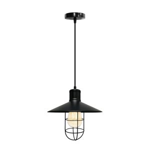 Foto principale Lampadario da soffitto Industrial Style Net Nero 1 x E27 Novaline