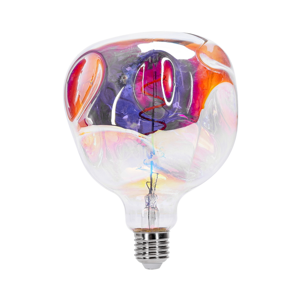 Ampoule LED G125 Alien Edison - 4W (équivalent 25W), Lumière Chaude 2000K, Dimmable - Culot E27, Style Rétro Industriel